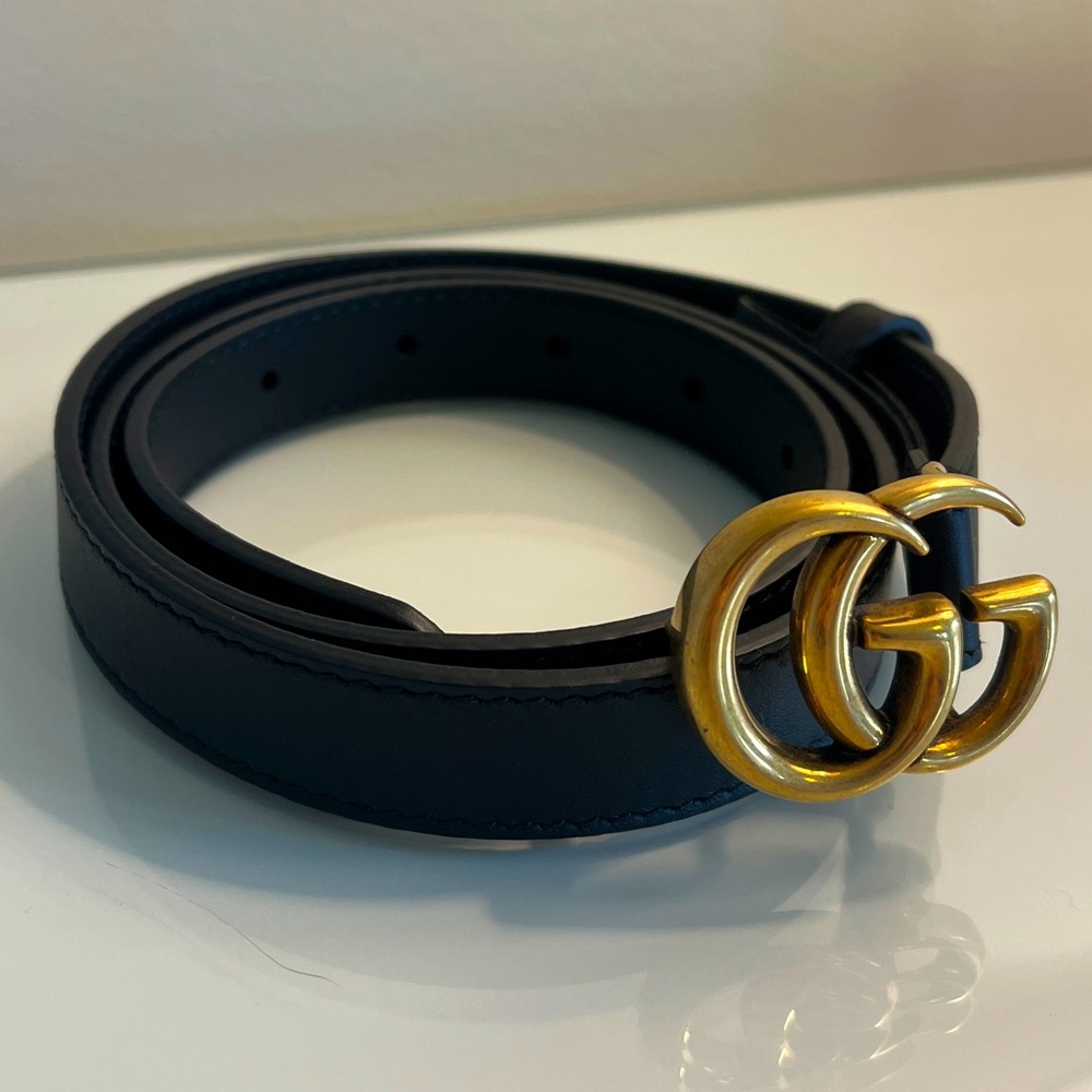 Authentic Gucci Marmont Thin Leather Belt